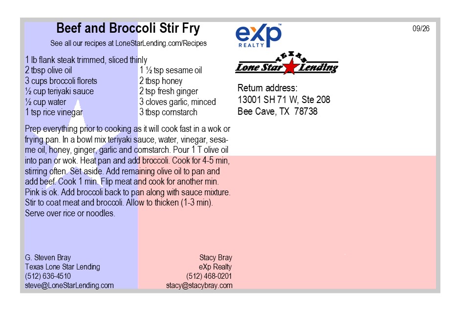 Beef and Broccoli Stir Fry recipe